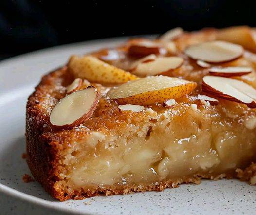 Gâteau au yaourt poires amandes