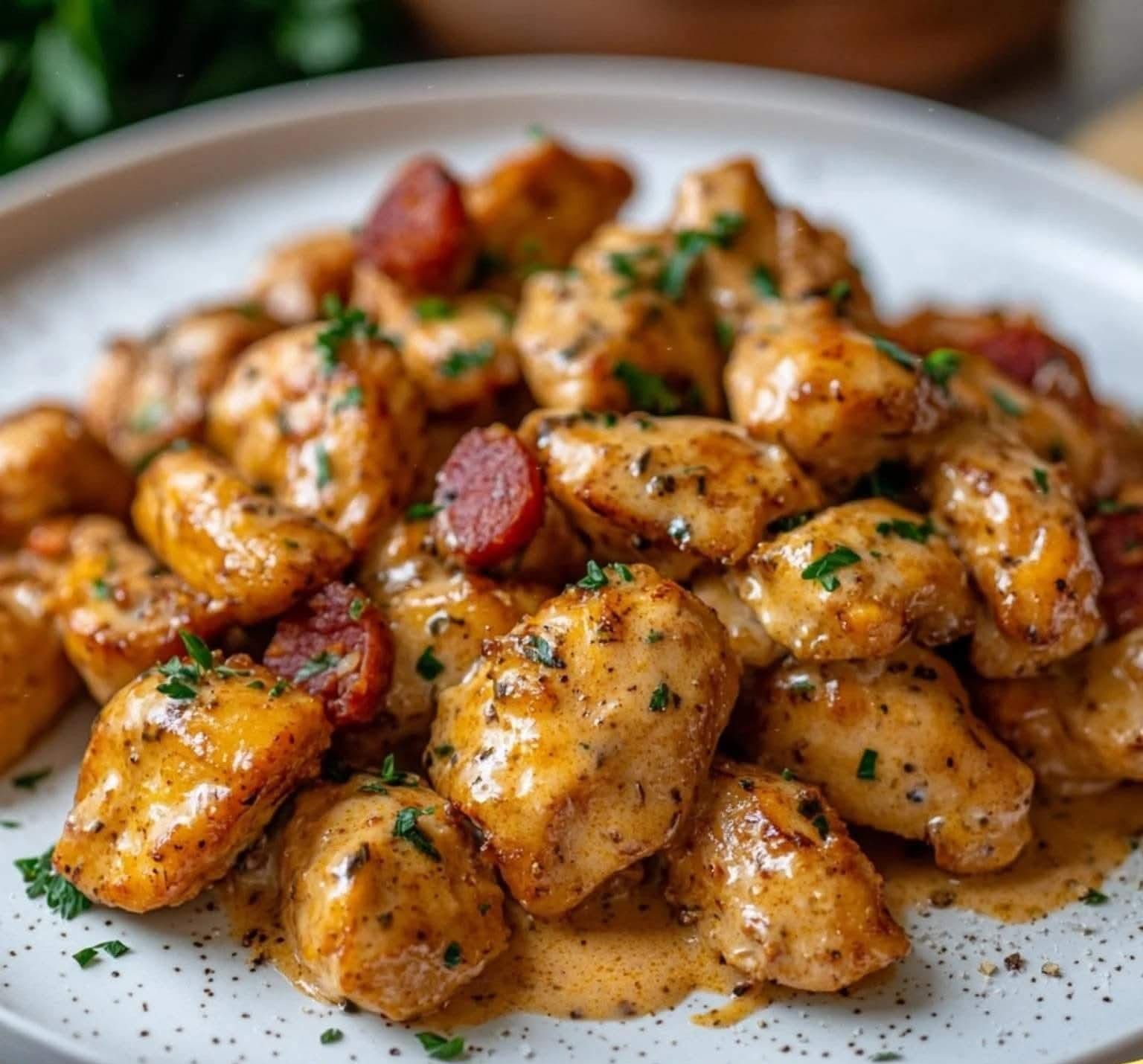 Aiguillettes de Poulet Sauce Crémeuse au Chorizo