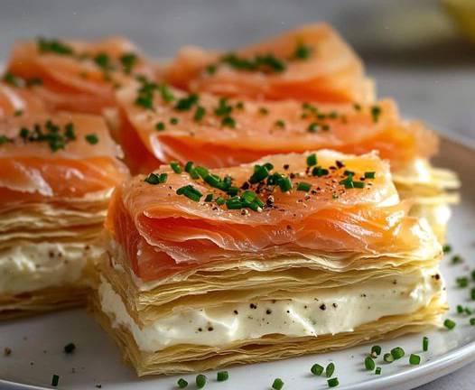 millefeuille de saumon fumé