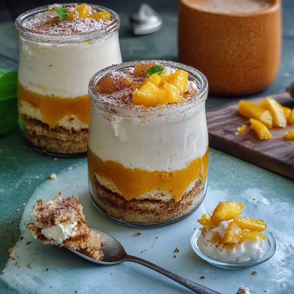 Tiramisu à la Crème de Mascarpone à la Noix et Mangue