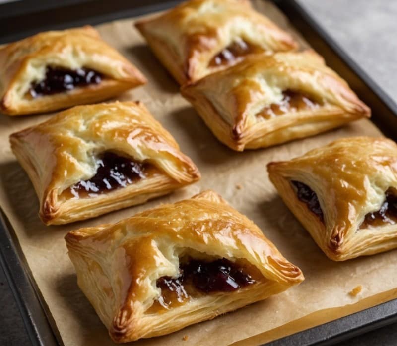 Chaussons Feuilletés à la Confiture de Figue et au Foie Gras