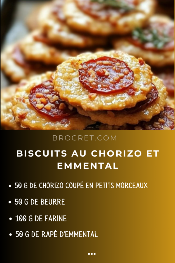 Biscuits dorés au chorizo et emmental prêts à être dégustés