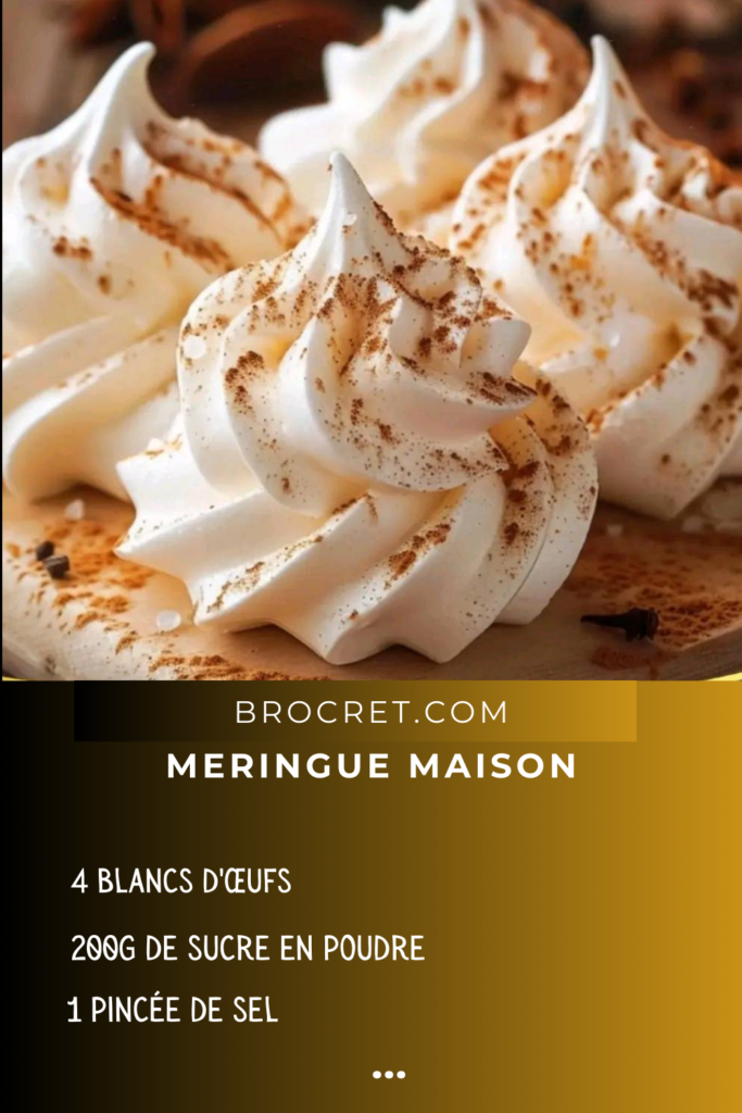 Meringues maison croustillantes et dorées