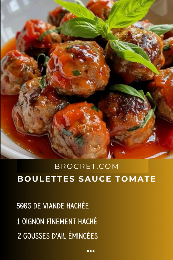 Boulettes de viande juteuses dans une sauce tomate maison