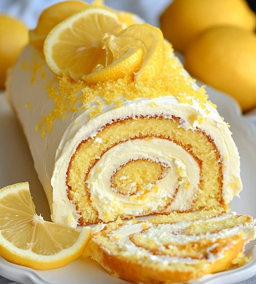 Recette de Gâteau Roulé au Citron Simple