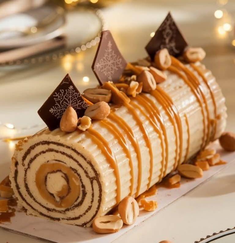 Bûche de Noël Croquante Et fondante Simple