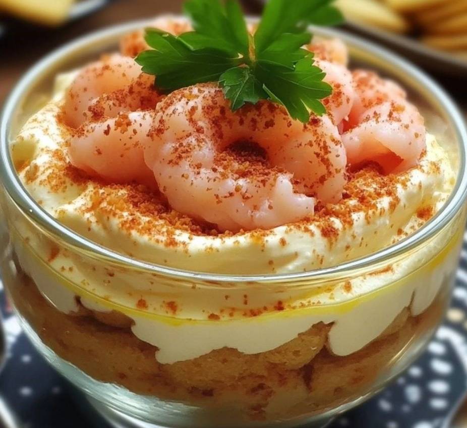 Tiramisu aux Crevettes Roses à Tomber par Terre Simple