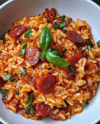 Recette de Riz au Chorizo et à la Tomate simple