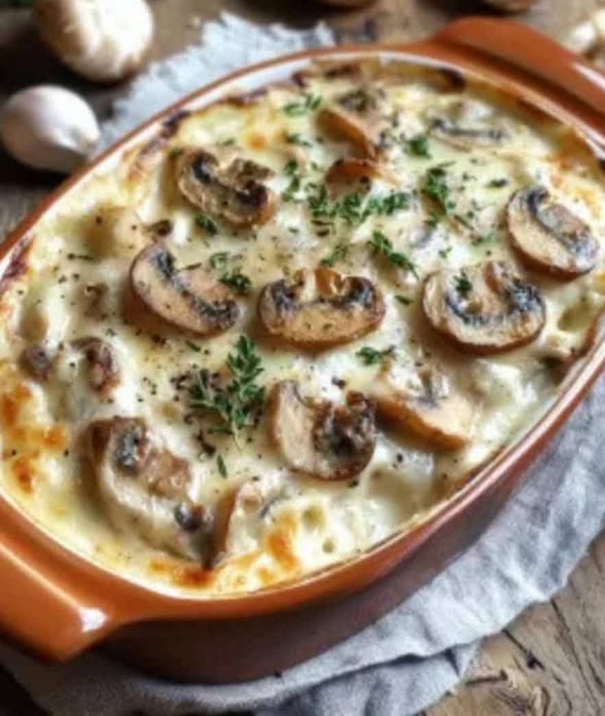 Gratin de Pommes de Terre et Champignons Simple