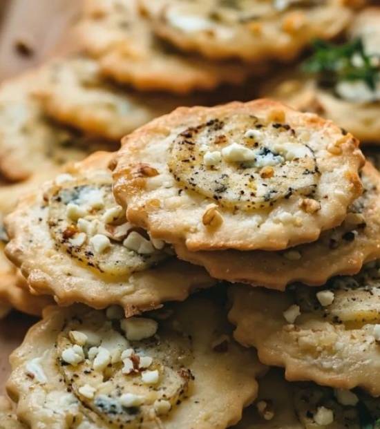 Recette de Biscuits Noix et Fromage Bleu Simple