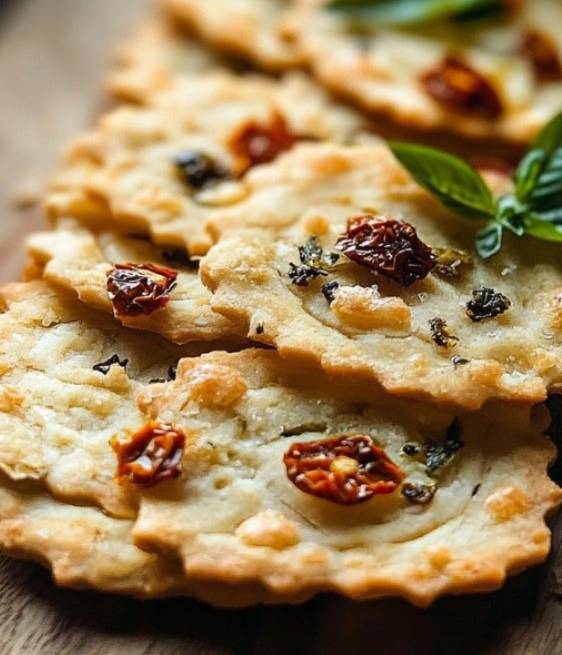 Biscuits Tomates Séchées et Basilic Simple