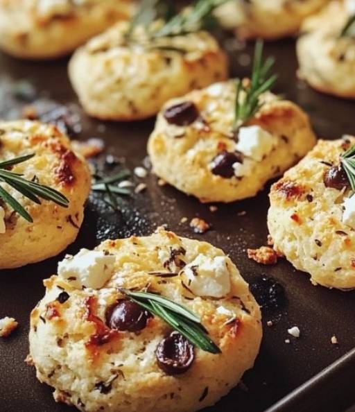 Biscuits aux Olives Noires et Féta Simple