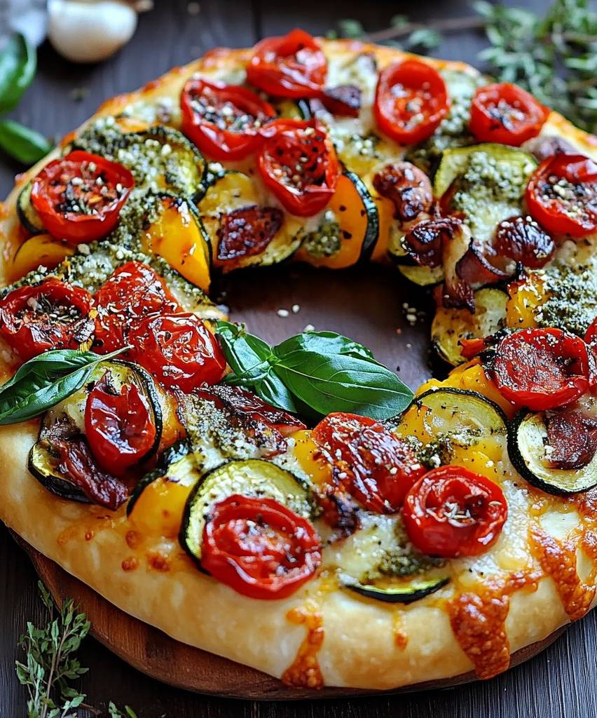 Recette de Couronne de Pizza Méditerranéenne