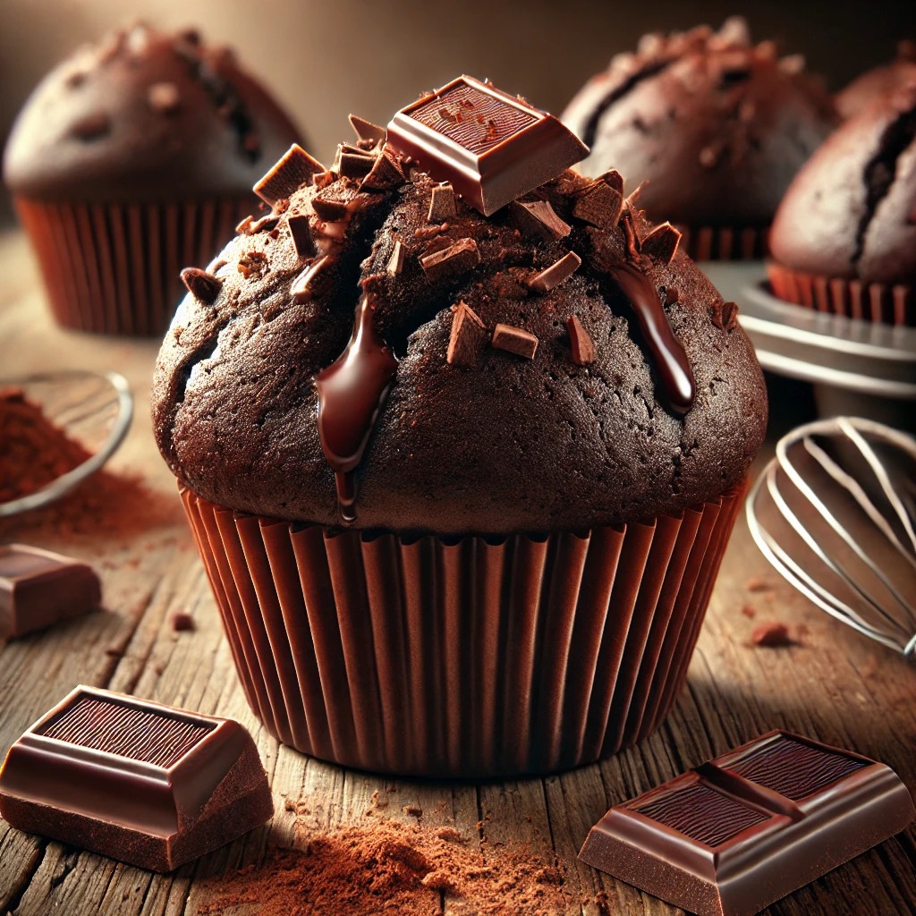 Recette de Muffins Tout Chocolat Simple