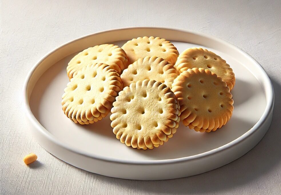 Biscuits au beurre faits maison, dorés et croquants, sur une grille avec une tasse de thé.