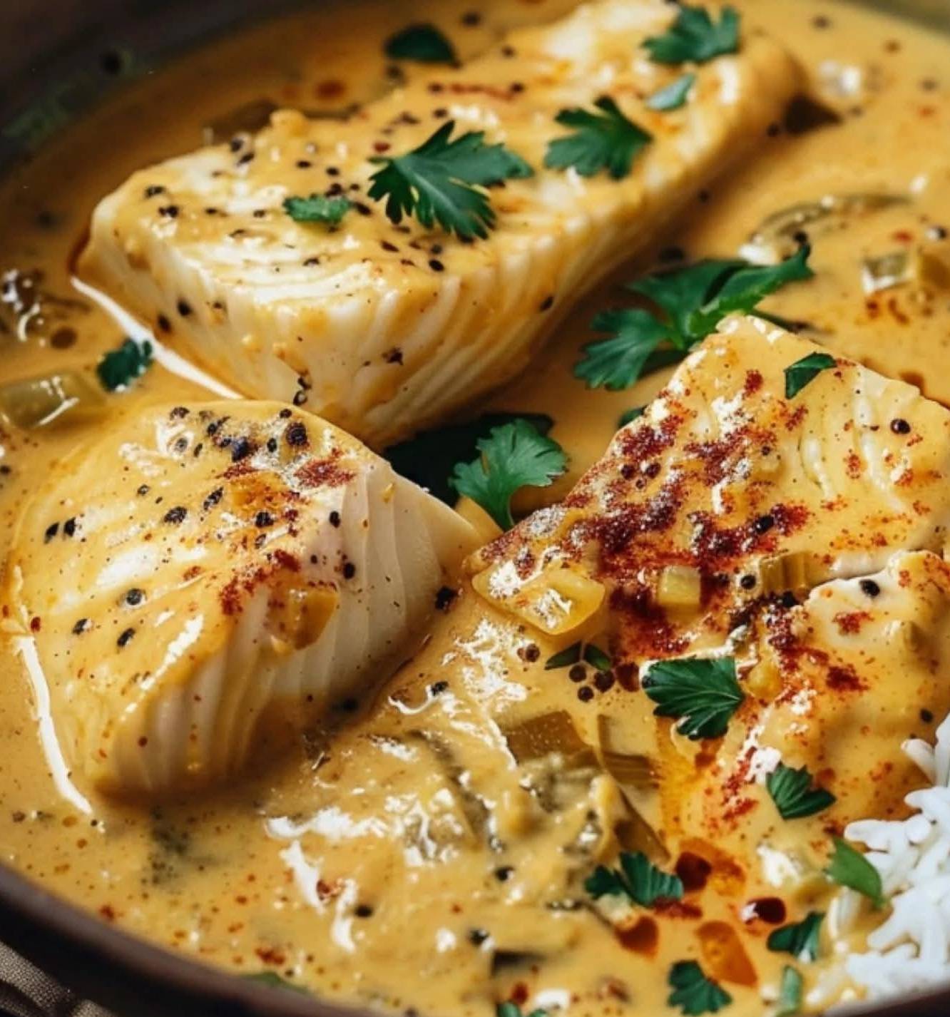 Curry de Poisson Blanc au Lait de Coco