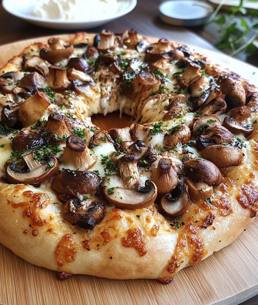 Recette de Couronne de Pizza aux Champignons