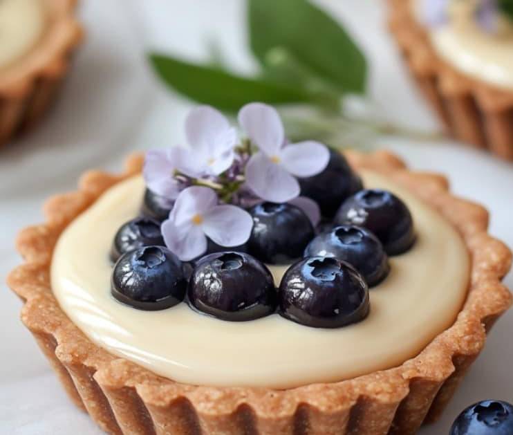 Tartelettes Chocolat Blanc et Myrtilles