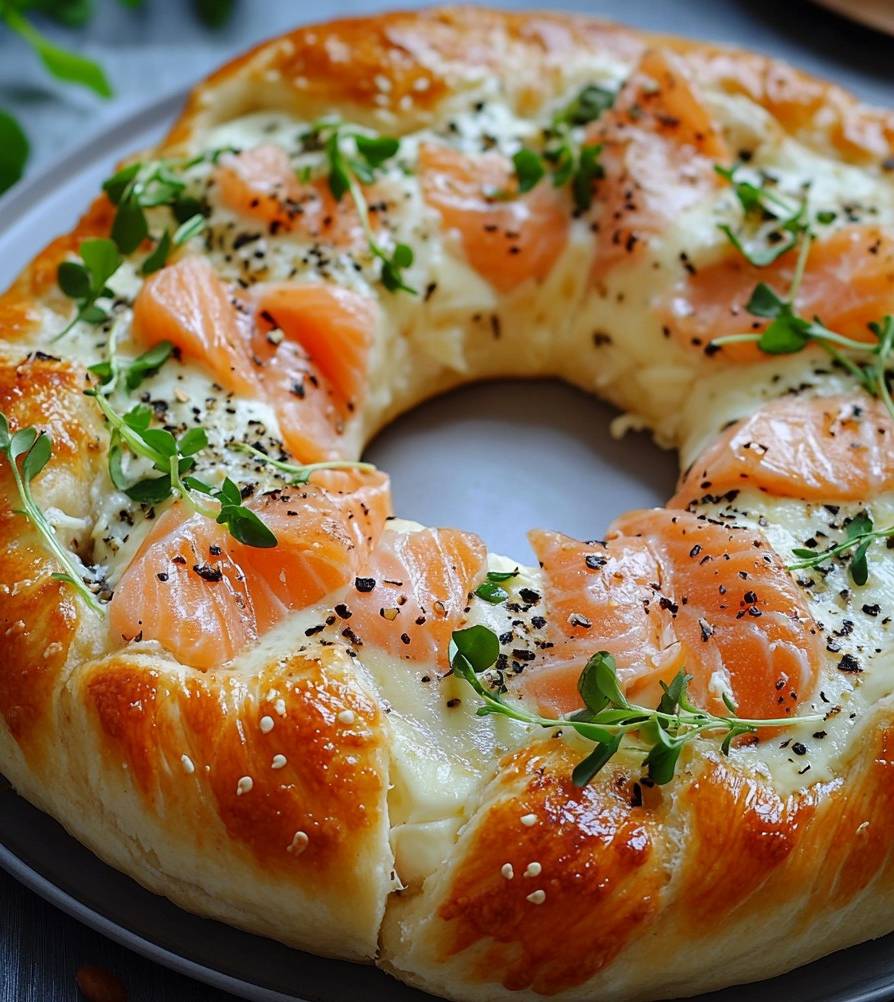 Couronne au Saumon Fumé et Fromage Simple