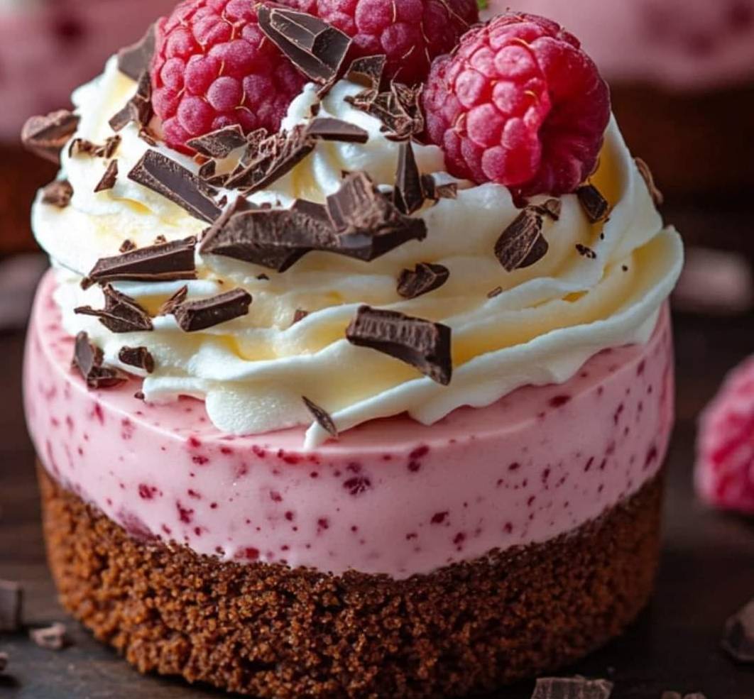 Entremets au Chocolat au Lait et Insert Gelée de Framboise