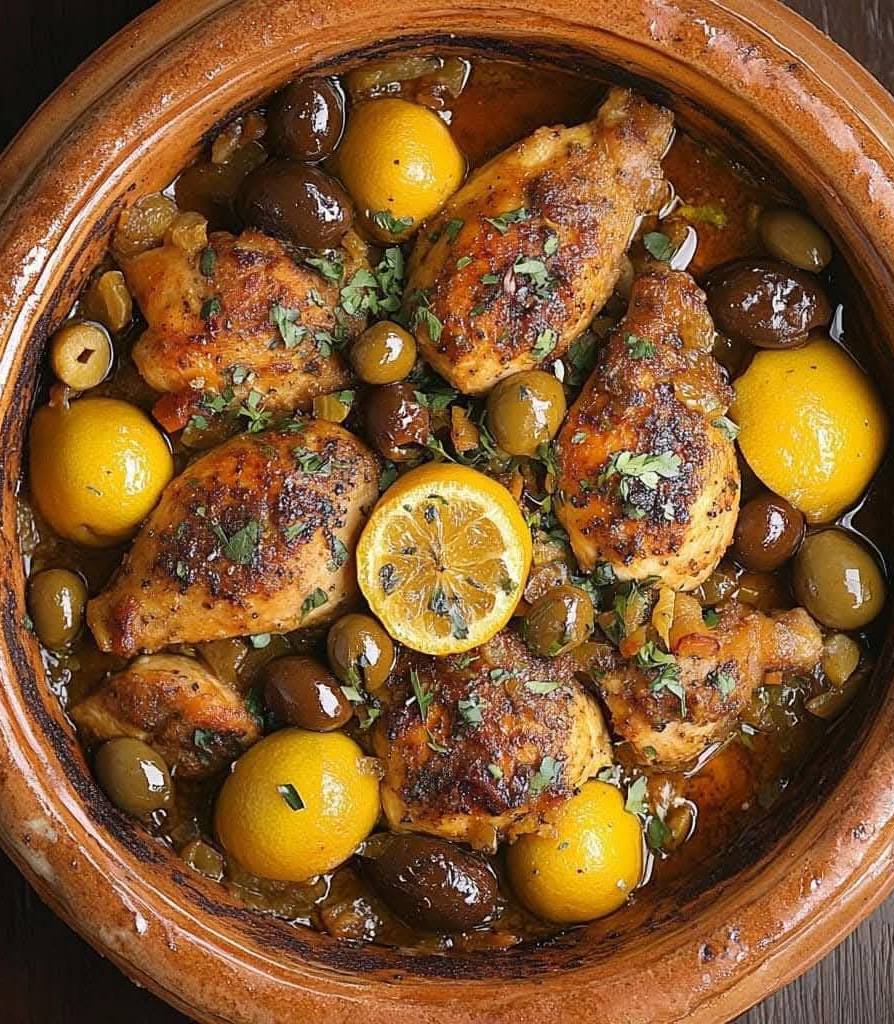 Tajine de Poulet au Citron Confit et Olives