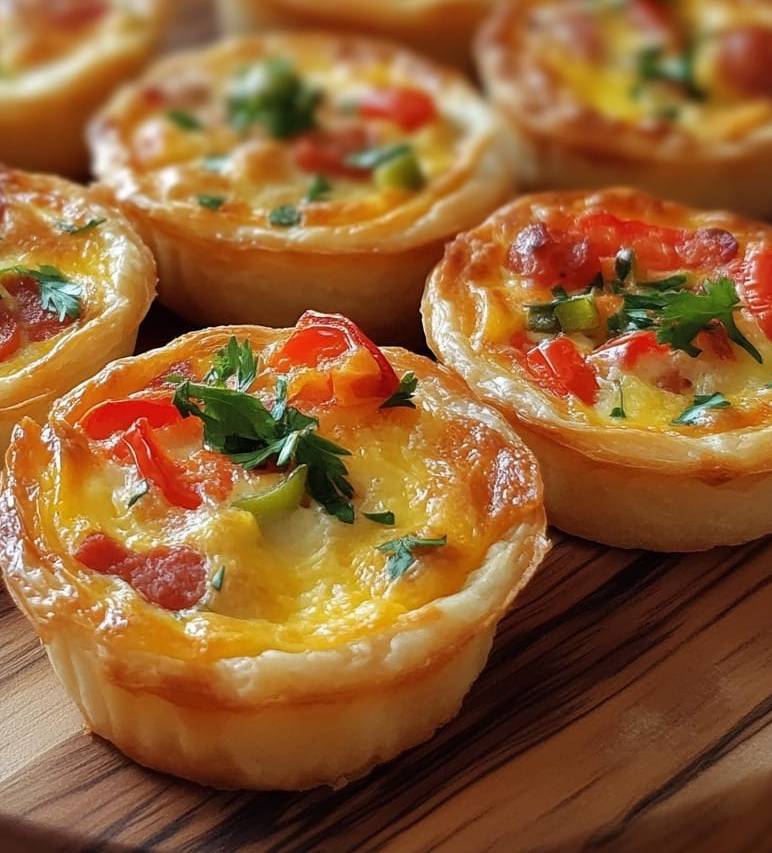 Mini-Quiches au Chorizo Poivrons et Fromage