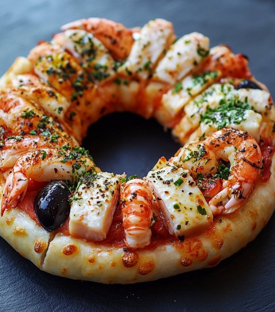 Couronne de Pizza aux Fruits de Mer simple