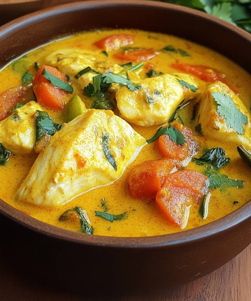 Curry de poisson au lait de coco Simple