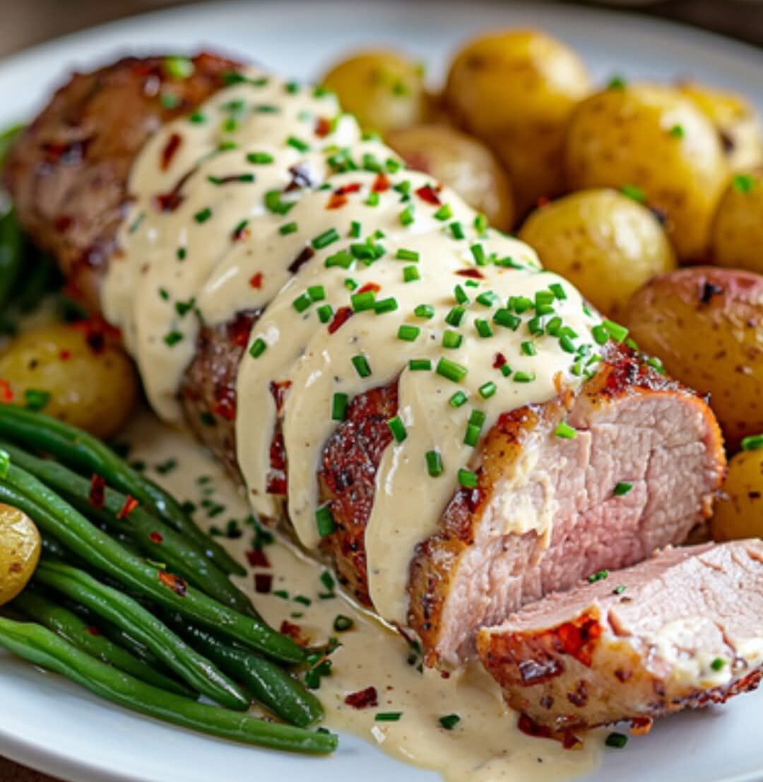 Filet Mignon Fondant au Boursin et Crème Veloutée