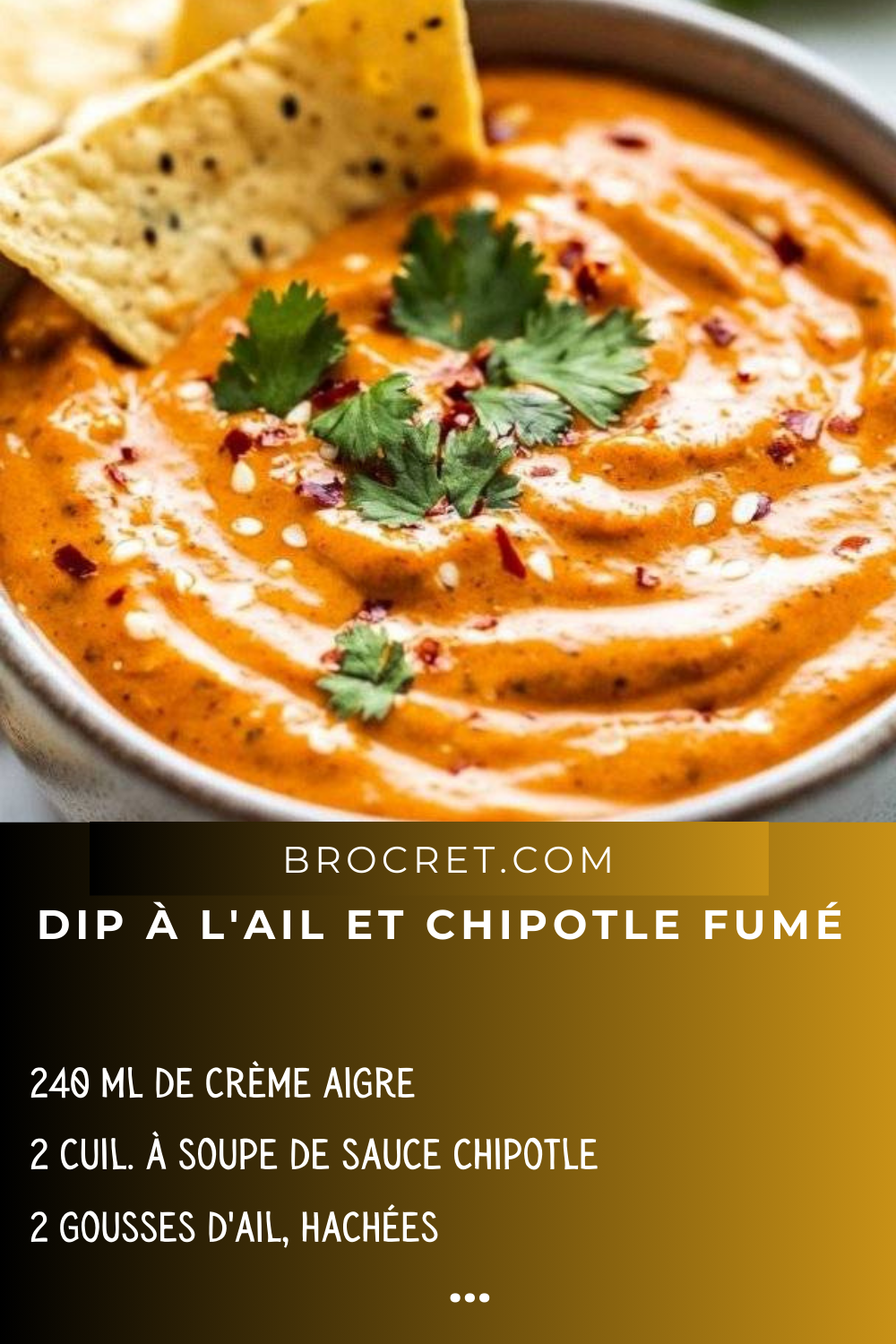 Dip à l'Ail et Chipotle Fumé Simple