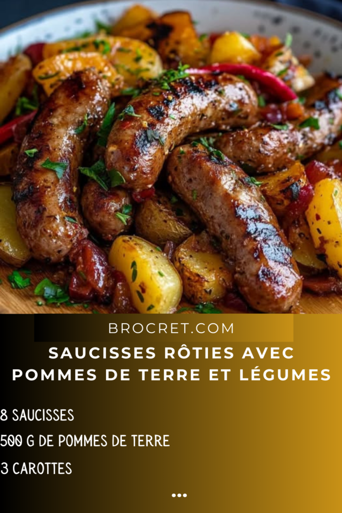 Saucisses Rôties avec Pommes de Terre et Légumes