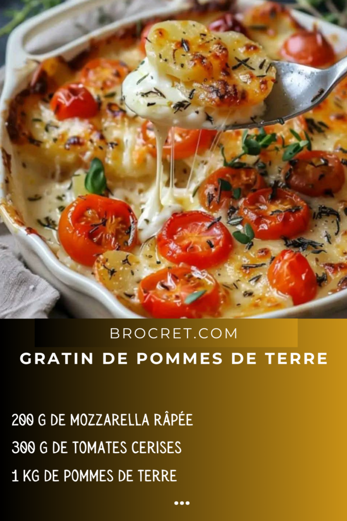 Gratin de Pommes de Terre, Tomates et Mozzarella