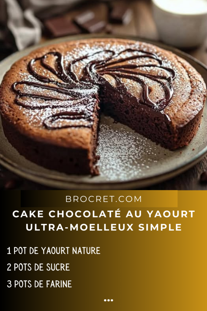 Cake Chocolaté au Yaourt Ultra-Moelleux Simple