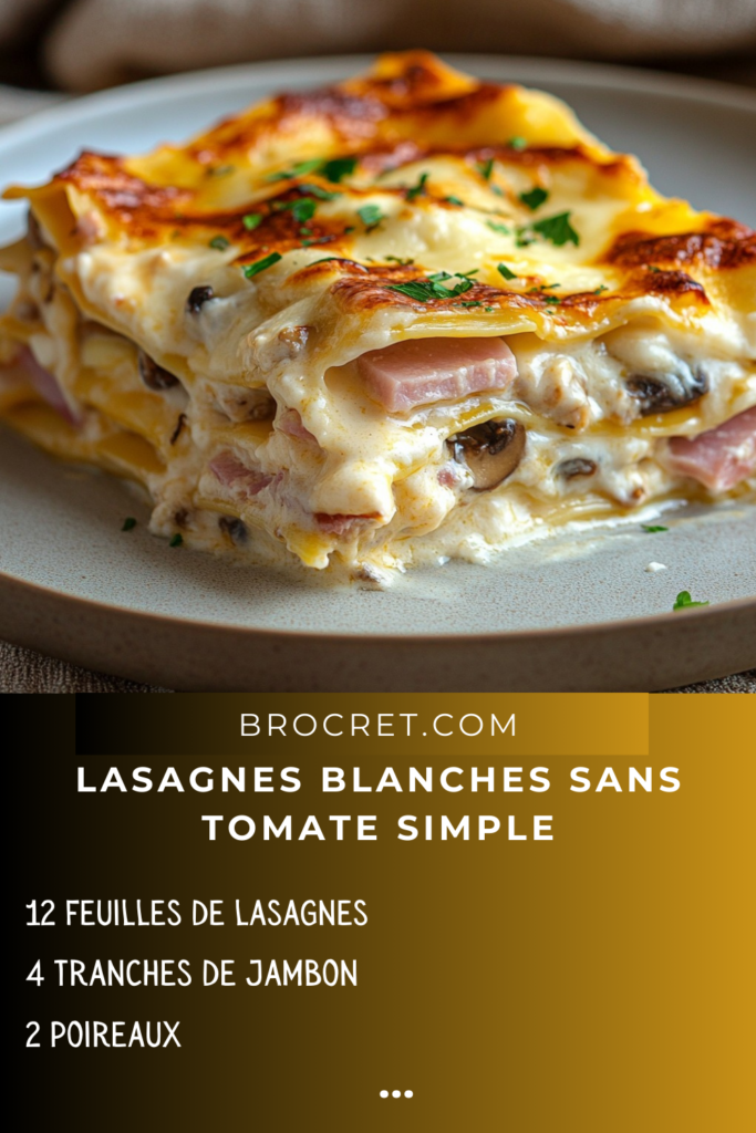 Lasagnes Blanches Sans Tomate Simple