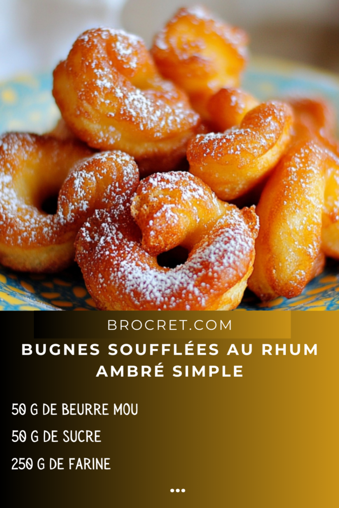 Bugnes Soufflées au Rhum Ambré Simple