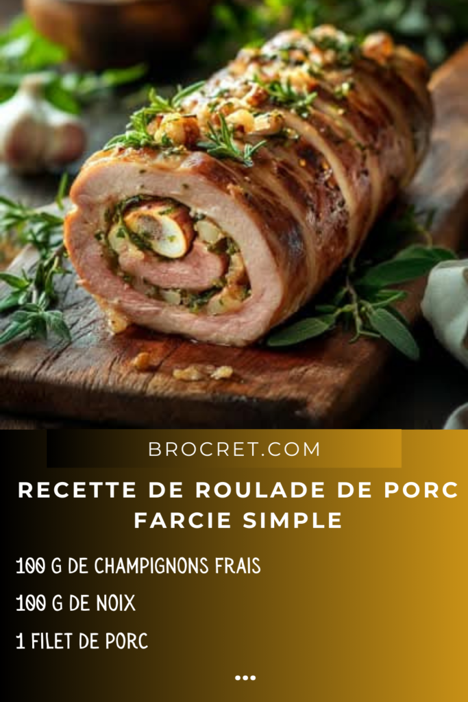 Recette de Roulade de Porc Farcie Simple