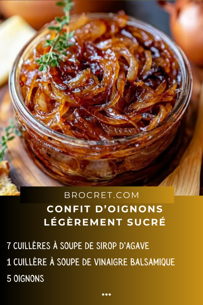 Confit d’Oignons Légèrement Sucré