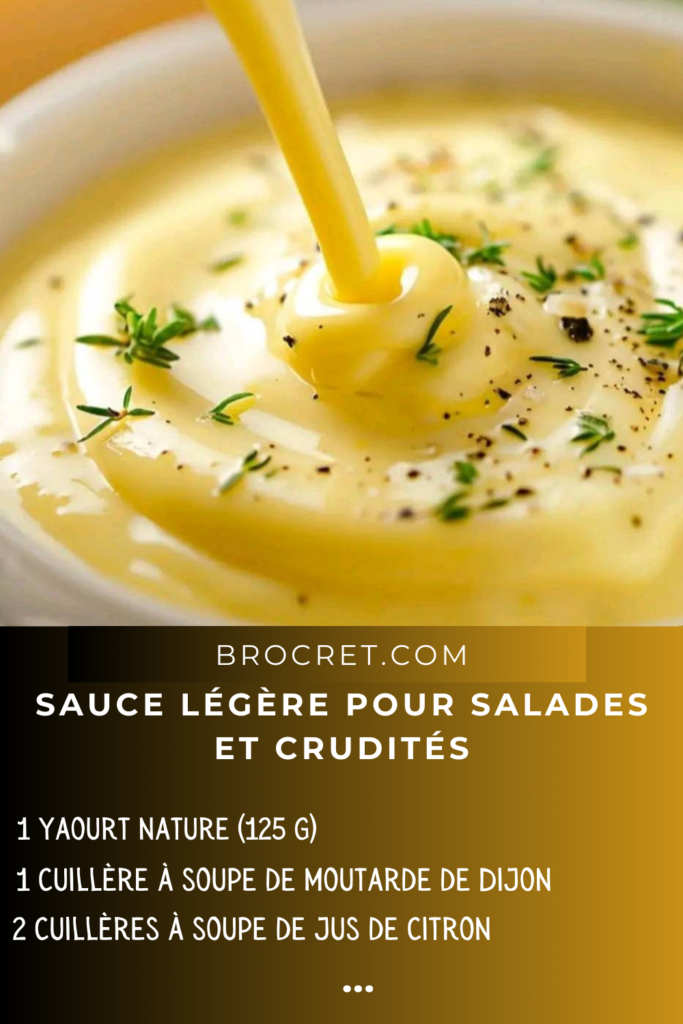 bol de sauce légère pour salades et crudités, avec des herbes fraîches