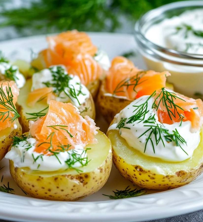 Pommes de Terre au Saumon Fumé Simple