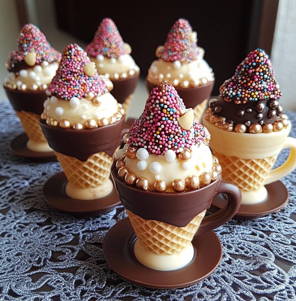 Cornets de Glace Transformés en Mini Tasses Gourmandes Simple