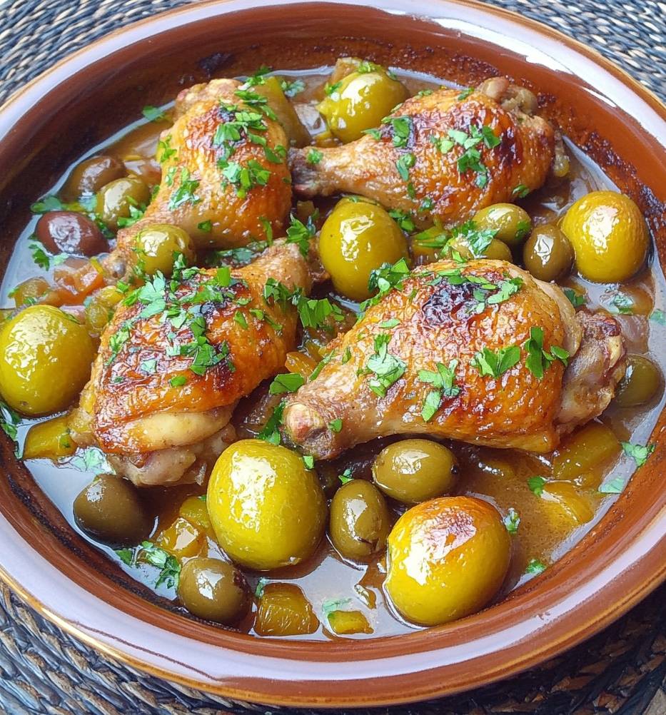 Poulet aux Olives et Citron Confit Simple