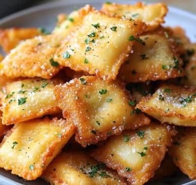 Raviolis frits au brie et aux herbes Simple