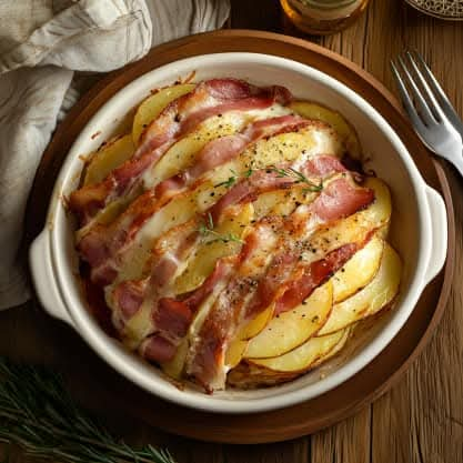 Pommes de terre au fromage et au bacon Simple