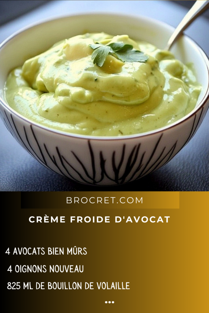 Crème Froide d'Avocat 