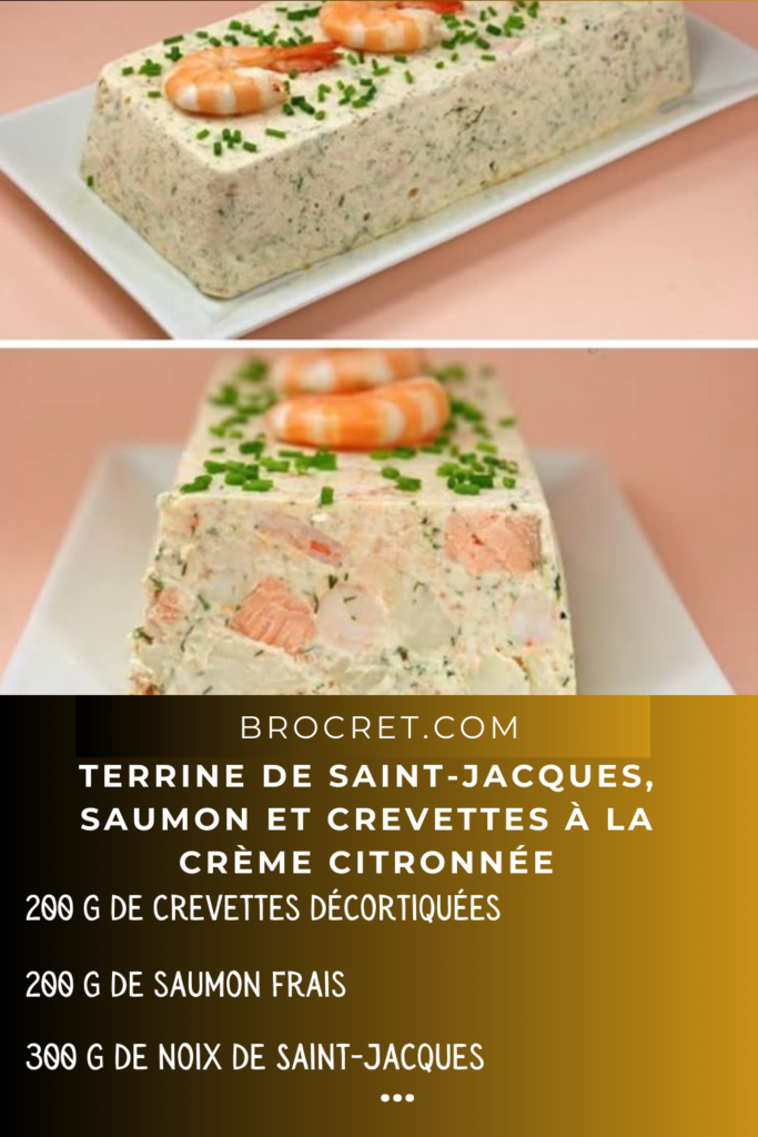 Terrine de Saint-Jacques, Saumon et Crevettes à la Crème Citronnée : Un Délice Raffiné