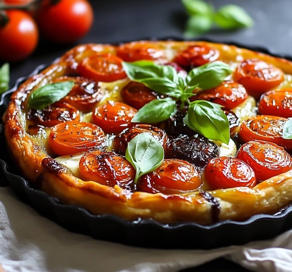 Tarte Tatin aux Tomates Cerises et Mozzarella