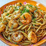 Nouilles Sautées aux Crevettes et Ail simple