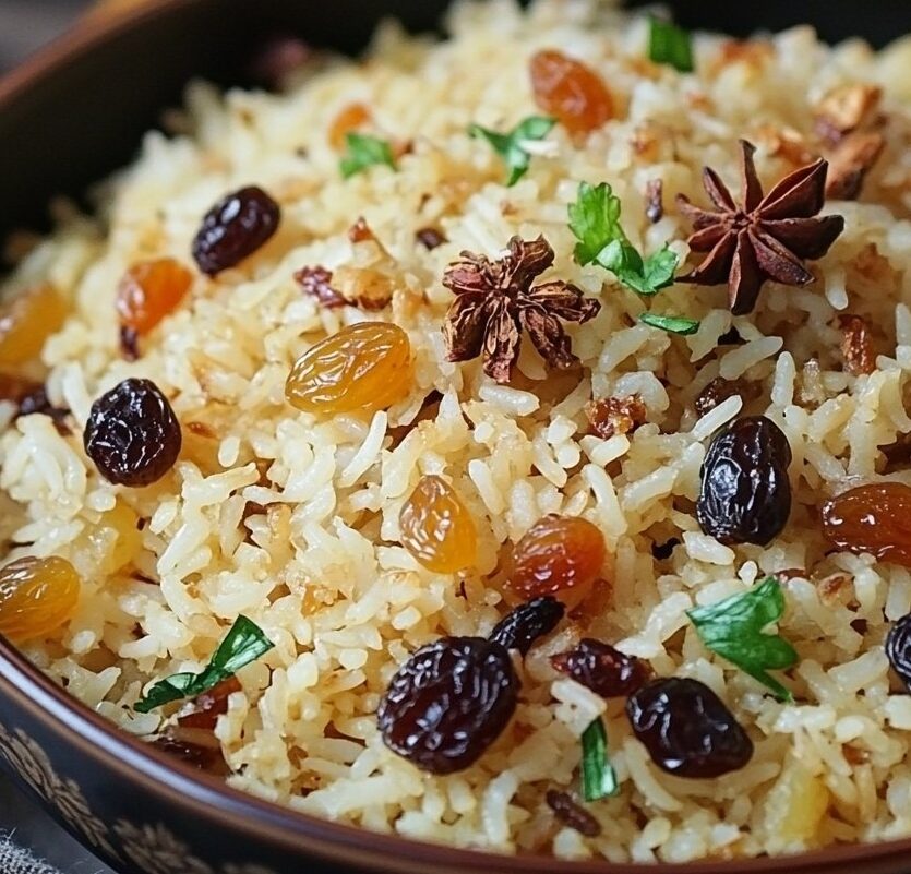 Riz Pilaf aux Épices et Raisins Secs