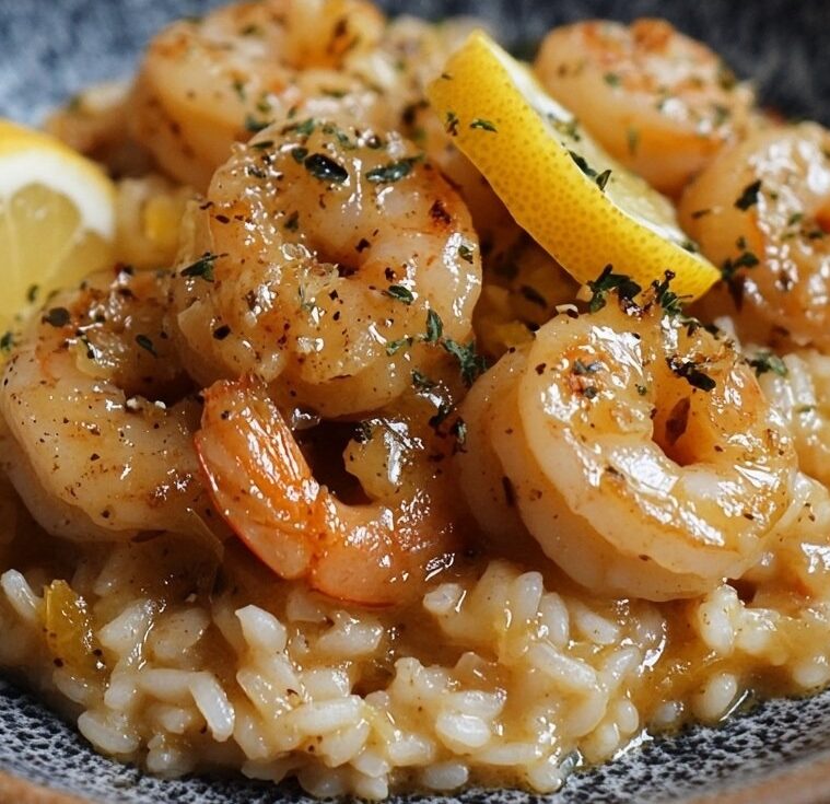 Risotto aux Crevettes et Citron Confit