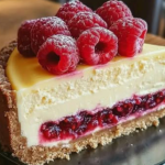 Cheesecake aux Framboises et Chocolat Blanc